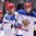 OSTRAVA, CZECH REPUBLIC - MAY 1: Russia's Maxim Chudinov #73 celebrates with Viktor Tikhonov #14 and Sergei Mozyakin #10 after scoring Team Russia's fifth goal of the game against Team Norway during preliminary round action at the 2015 IIHF Ice Hockey World Championship. (Photo by Richard Wolowicz/HHOF-IIHF Images)

